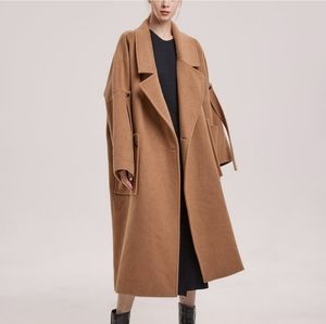 Elegant Tan Pea Coat for Women